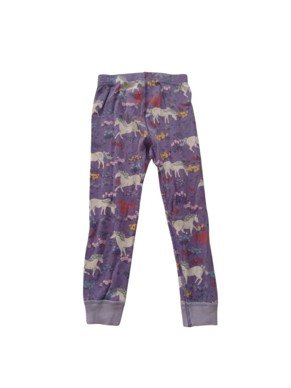 Hanna Andersson Kids Pajamas 4 Purple Unicorn Print Cotton Girls Long Johns - Picture 6 of 7